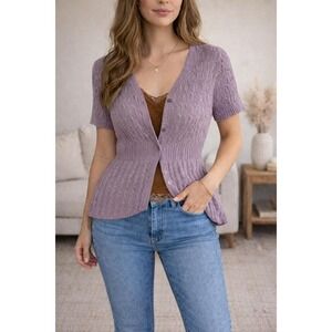 Grace Karin Womens Crochet Cardigan Size XL Boho Cottagecore Romantic Soft Girl